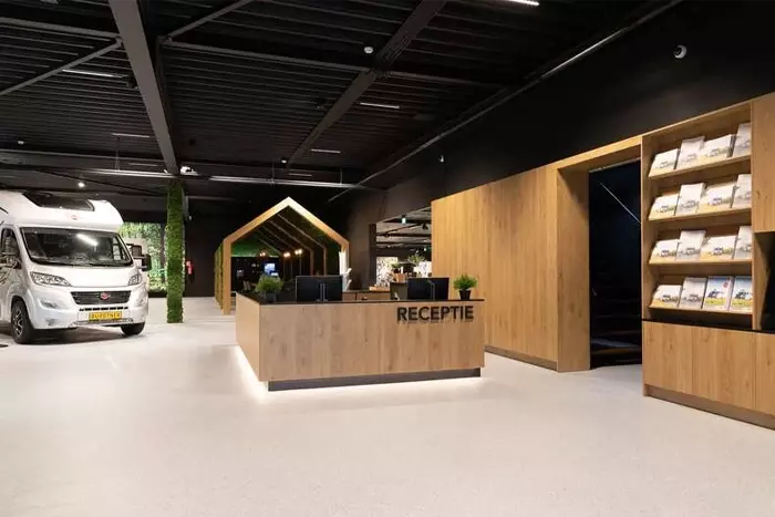 Onze camper showroom in Barneveld