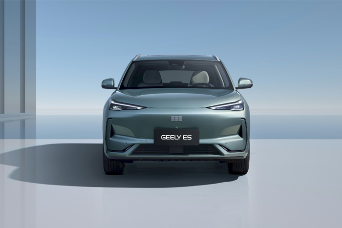 Geely E5 exterieur moderne SUV uitstraling Geely E5 exterieur moderne SUV uitstraling